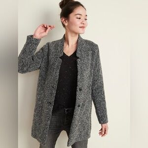 Old Navy - Women's Relaxed Textured Button Front Coat